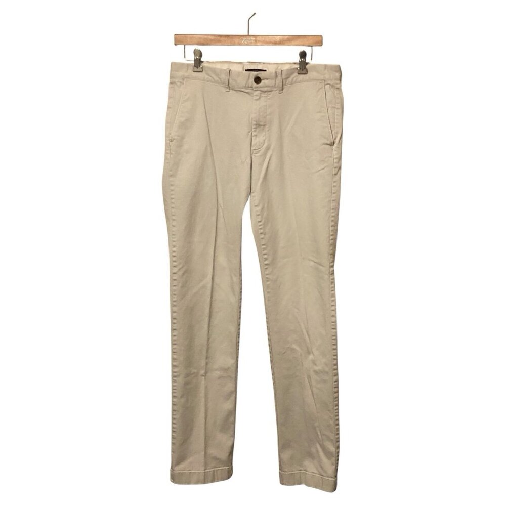 J Crew Mercantile Flex Khaki Chino Pants Flat Front Men's 32x32 Straight